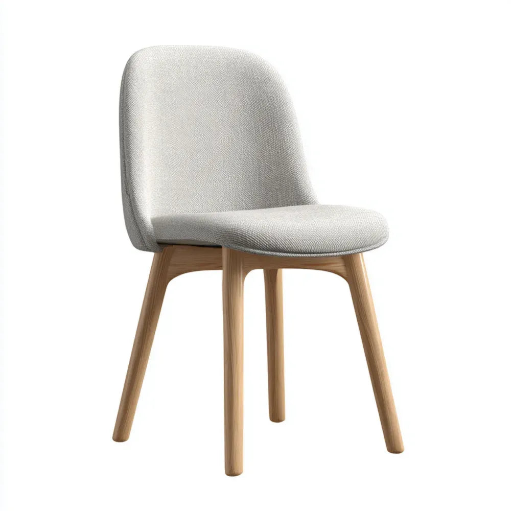 Dining Chair Upholstered Fabric 45x55x85 cm - Light Grey - Modern Design